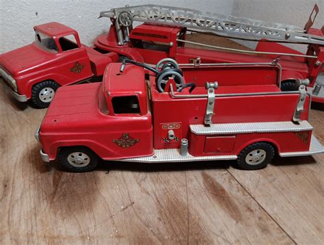 Tonka TFD Fire Ladder Truck Trailer Body Flatbed 1960's .